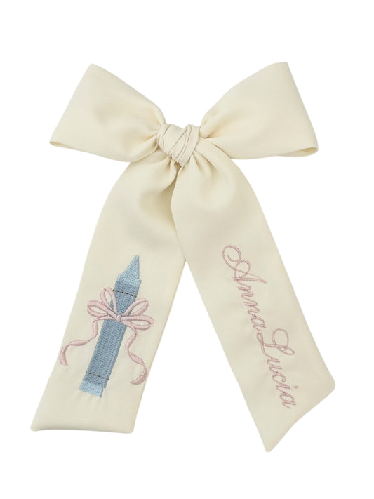 School Crayon Bow