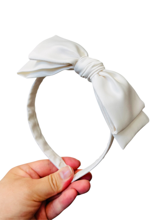 A Essential Side Bow Satin Headband