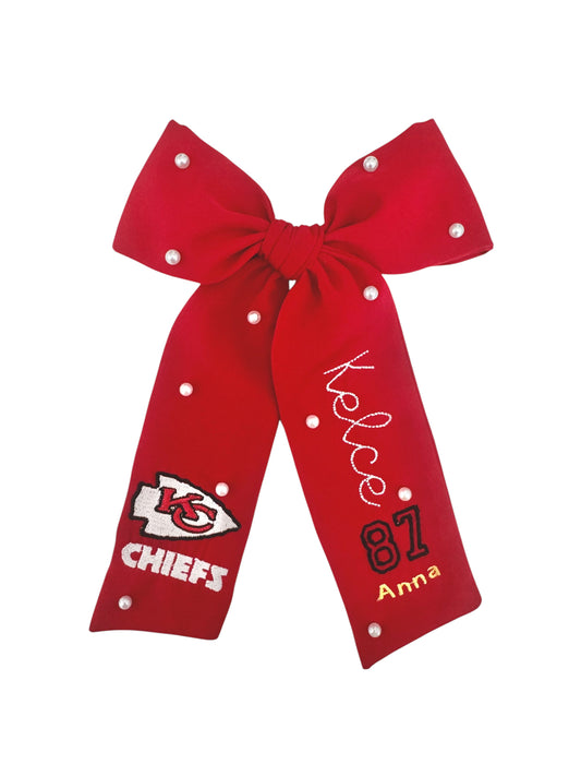 Football Chiefs Red Bow