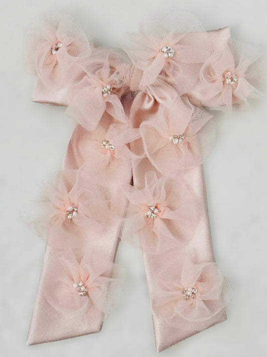 ,Satin/ Tulle/ Rhinestone