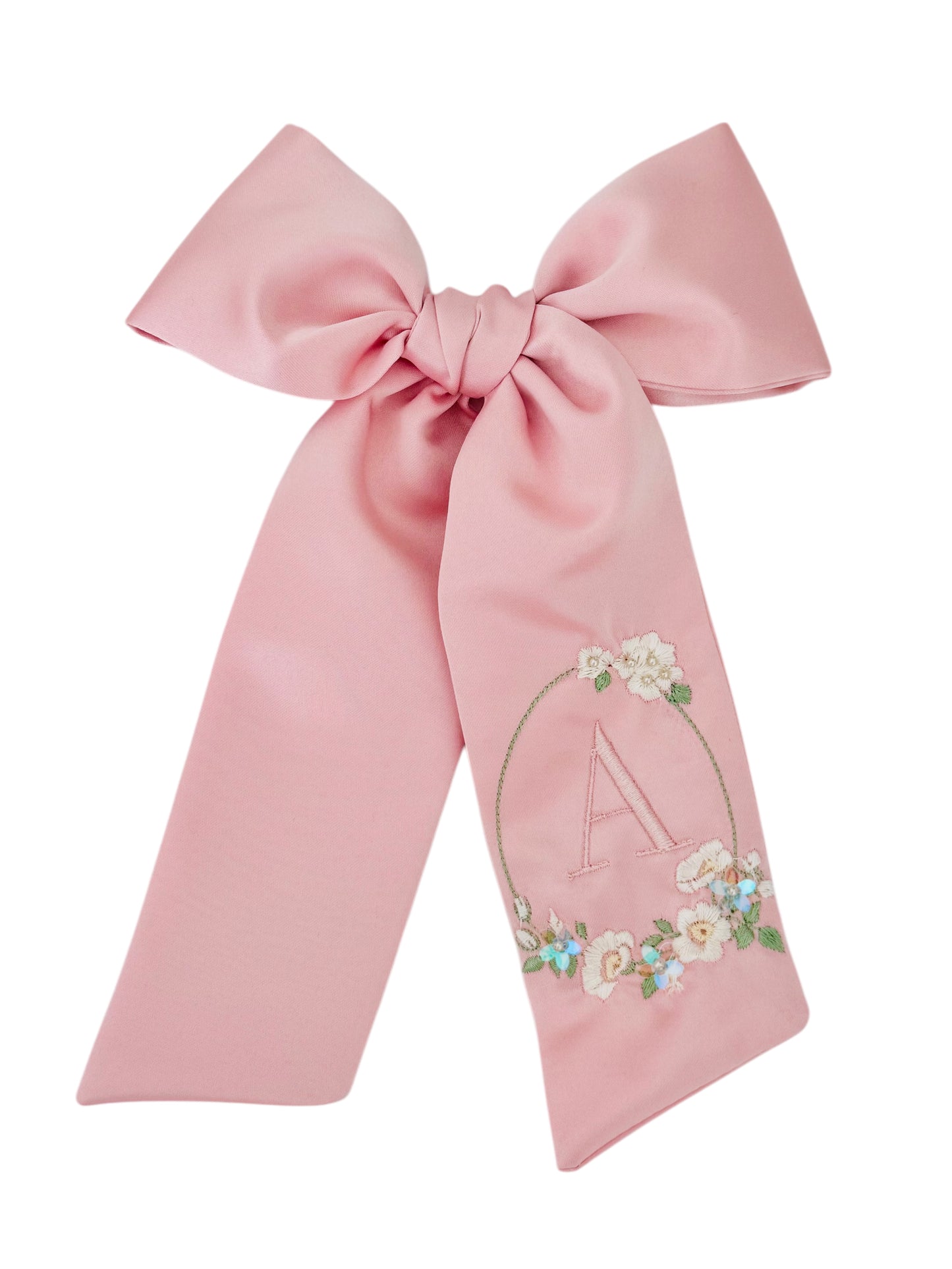,A Easter Floral Embossed Initial