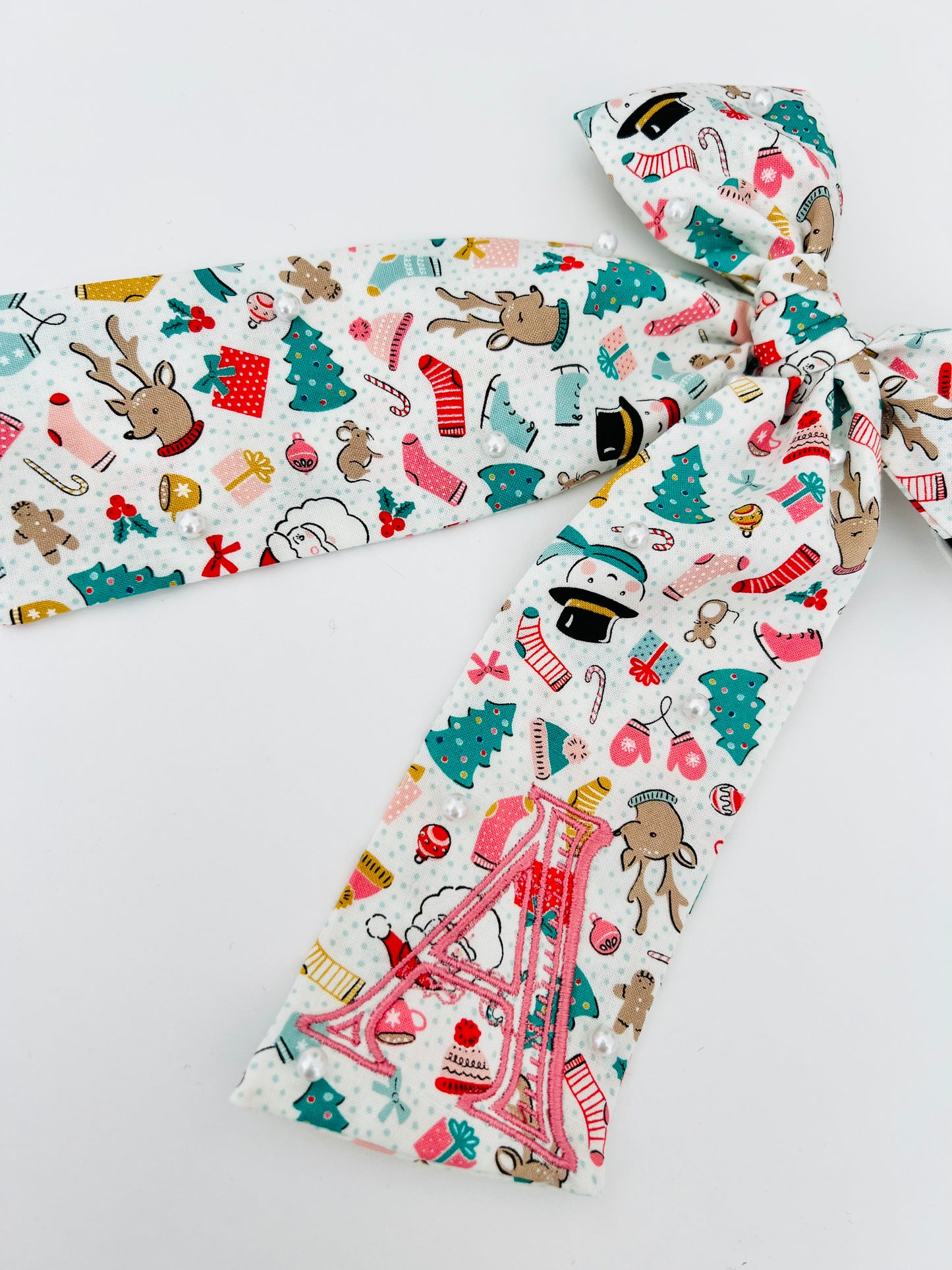 Personalized Christmas Cozy Wishes Bow