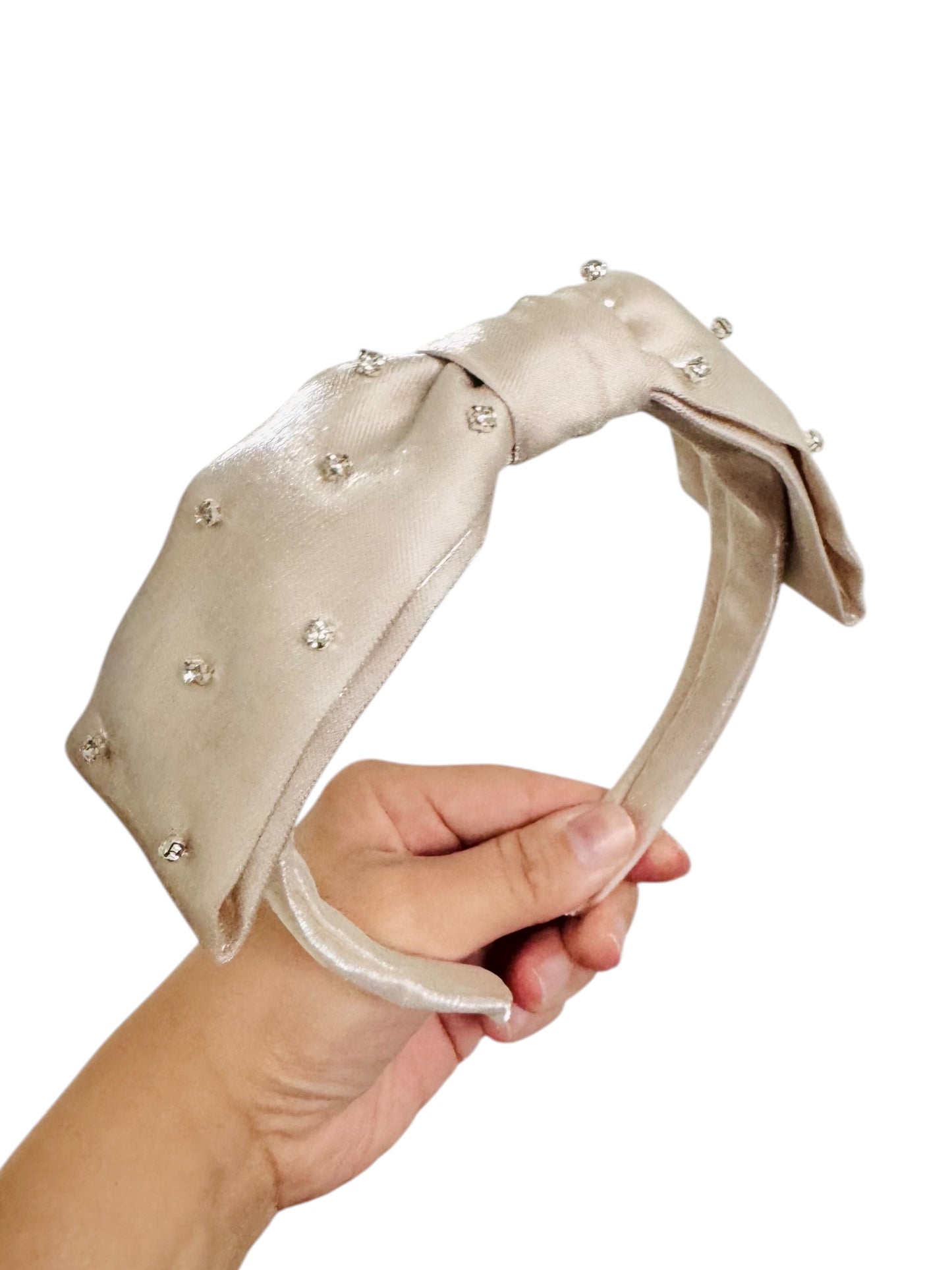 ,Holiday Bow Rhinestone shimmery Headband