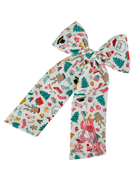 Personalized Christmas Cozy Wishes Bow