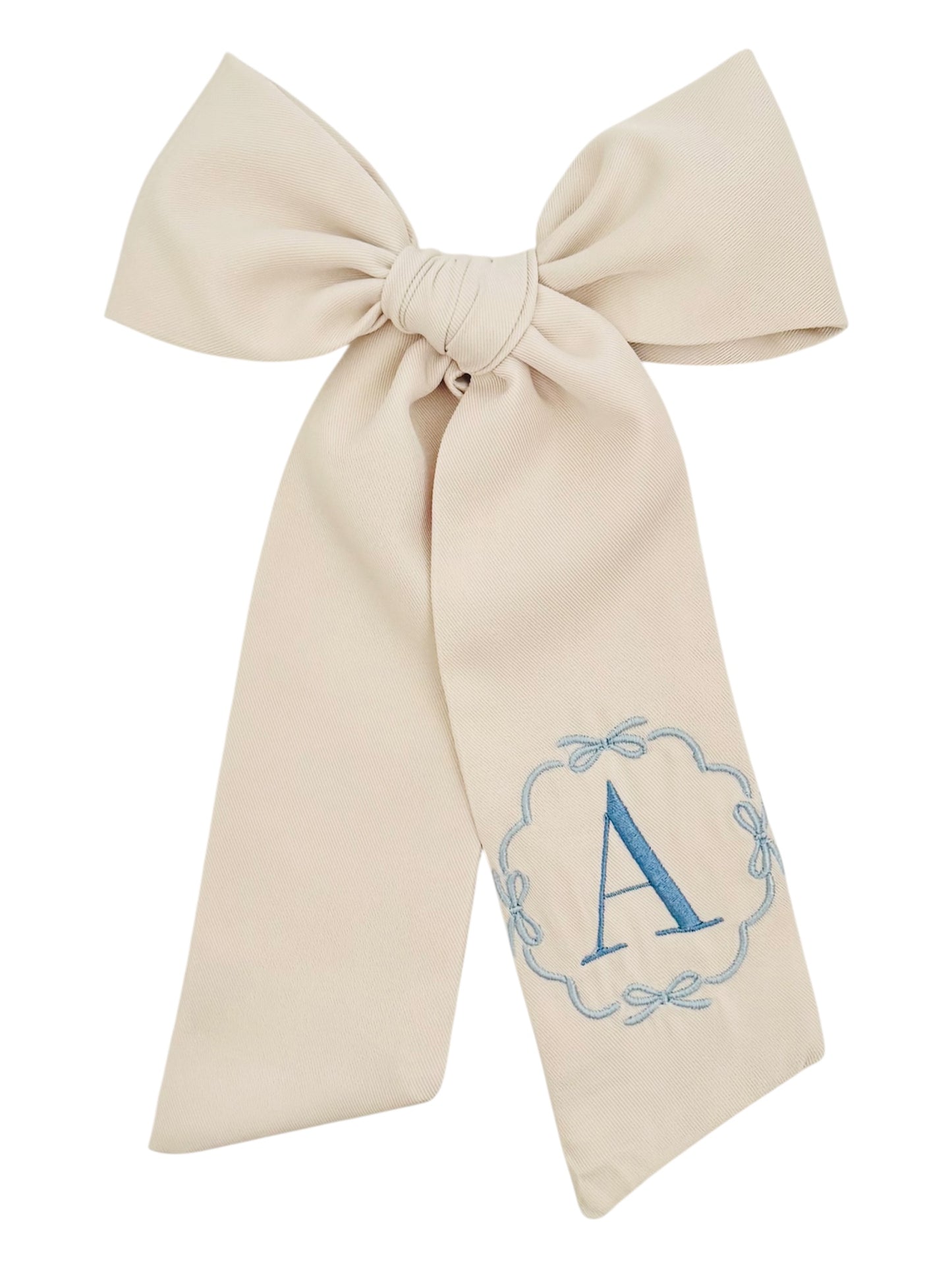 ,A School Bow Crest Monogram